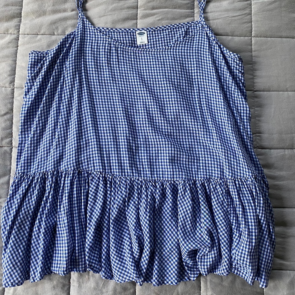 Checkered Old Navy Peplum Tank
